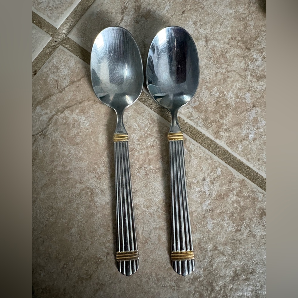 Wallace gold Chardonnay set of 2 teaspoons